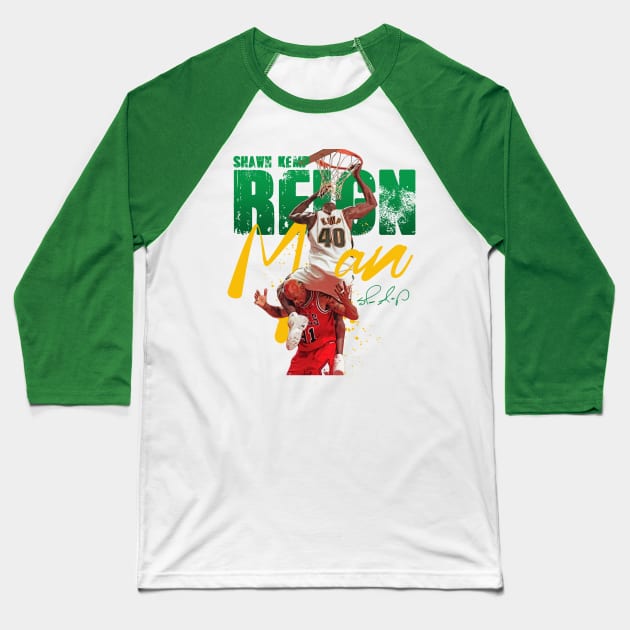 Shawn Kemp Dunk Baseball T-Shirt by Juantamad